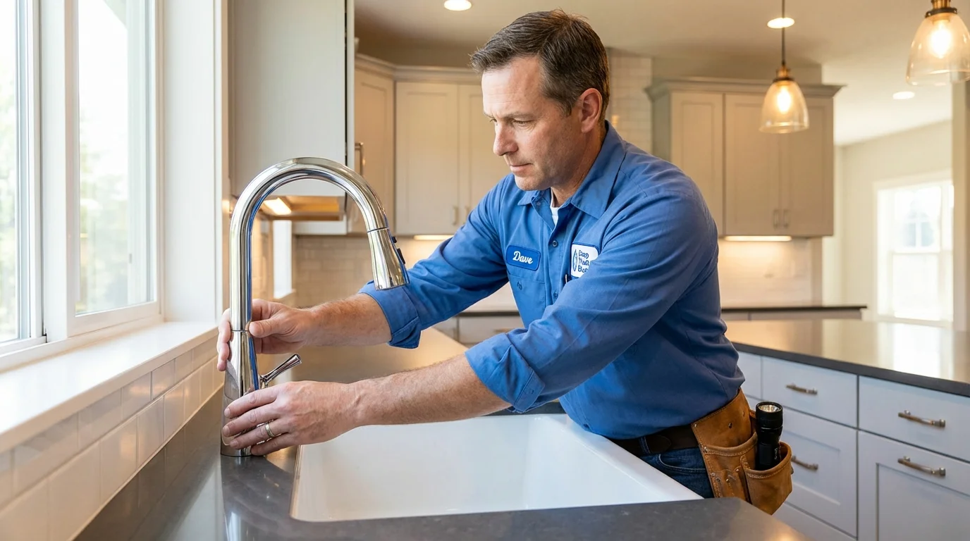 Kitchen faucet installation by Johns Plumbing LLC in Pickens