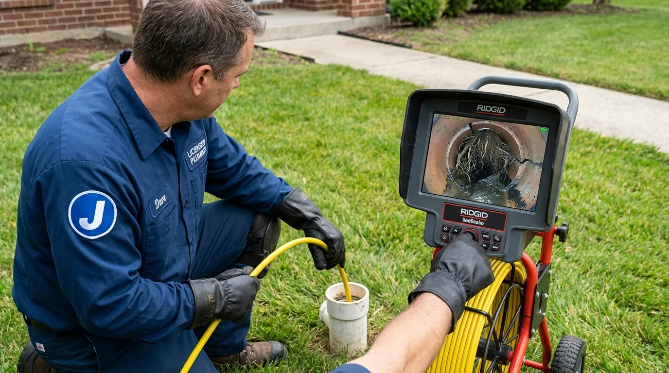 Sewer camera inspection being performed by Johns Plumbing LLC in Pickens